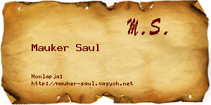 Mauker Saul névjegykártya
